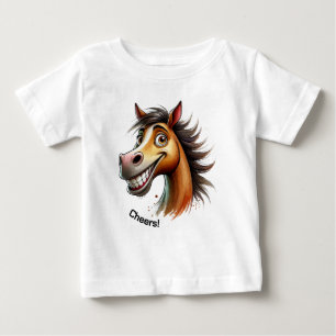 Quirky Horse Baby T-shirt