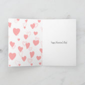 Quirky Hot Mess Girl Pink Hearts Valentine's Day Feiertagskarte (Innenseite)