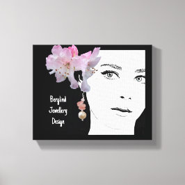 Quirky hübsch Girl Fashion Illustration Art Leinwanddruck