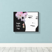 Quirky hübsch Girl Fashion Illustration Art Leinwanddruck (Insitu (Holzboden))