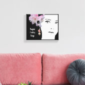 Quirky hübsch Girl Fashion Illustration Art Leinwanddruck (Insitu (Wohnzimmer))