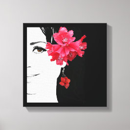 Quirky-hübsch-Girl-Modebild Leinwanddruck