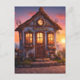 Quirky-Hütte Postkarte