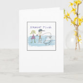 Quirky Illustrated Straight Flush Karte (Gelbe Blume)