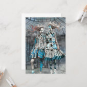 Quirky in Blau | Blankokarte Karte (Vorderseite/Rückseite Beispiel)