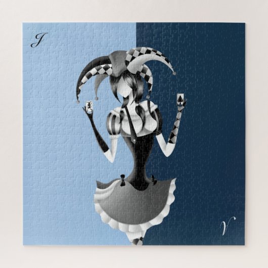 Quirky Jester Blue Jigsaw Puzzle (Vertikal)