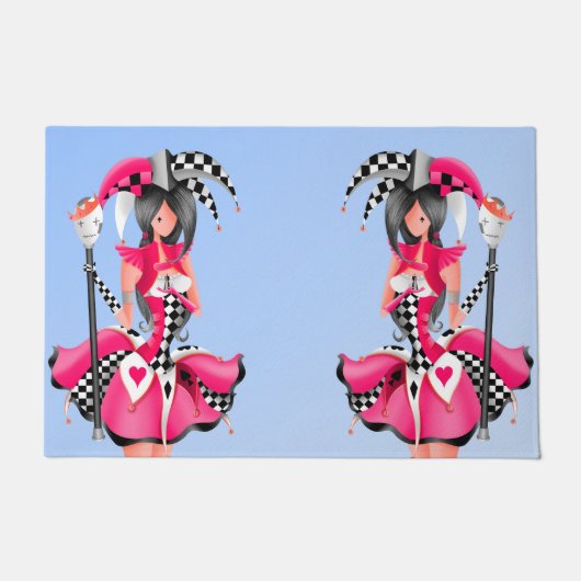 Quirky Jester & Puppet King Fußmatte (Vorderseite)