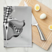 Quirky Jester & Puppet King Gray Handtuch (Viertel Falte)