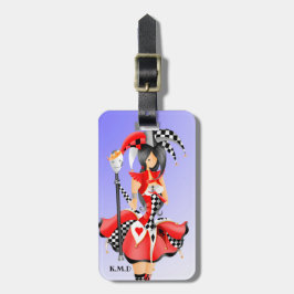 Quirky Jester & Puppet King Luggage Tag Gepäckanhänger