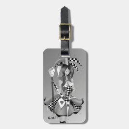 Quirky Jester & Puppet King Luggage Tag Gepäckanhänger