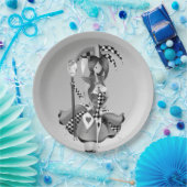 Quirky Jester & Puppet King Paper Plate Pappteller (Party)