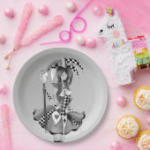 Quirky Jester & Puppet King Paper Plate Pappteller (Party)