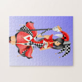 Quirky Jester & Puppet King Red Puzzle (Horizontal)