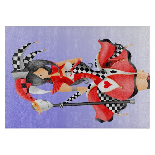 Quirky Jester und das King Chopping Board Schneidebrett (Vorderseite)