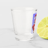 Quirky Jester und Marionettenkönig Schnapsglas (Links)