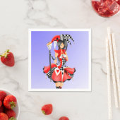 Quirky Jester und Marionettenkönig Serviette (Beispiel)