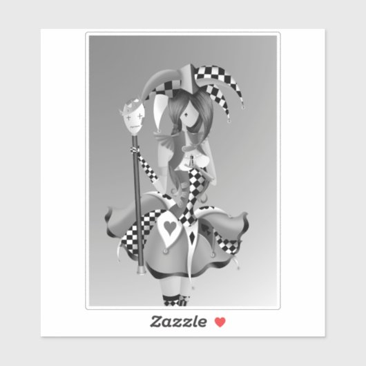 Quirky Jester und Puppet King Aufkleber (Blatt)