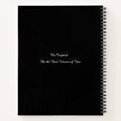 Quirky Jester und Puppet King blau rot Notizblock (Rückseite)