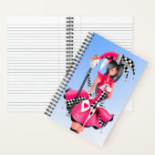 Quirky Jester und Puppet King Pink Blue Notizblock (Innen)