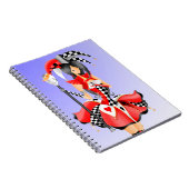 Quirky Jester und Puppet King Red Blue Notizblock (Rechte Seite)