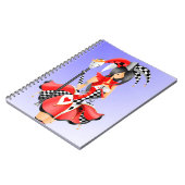 Quirky Jester und Puppet King Red Blue Notizblock (Linke Seite)
