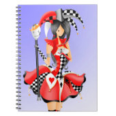 Quirky Jester und Puppet King Red Blue Notizblock (Vorderseite)
