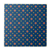Quirky Jumbo Polka Dots auf Navy Blue Keramik Tile Fliese (Vorderseite)