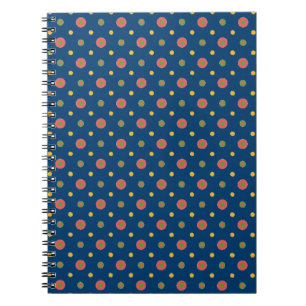 Quirky Jumbo Polka Dots Navy Blue Spiral Notebook Notizblock