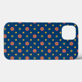 Quirky Jumbo Polka Dots on Navy Blue iPad Case (Rückseite (Horizontal))
