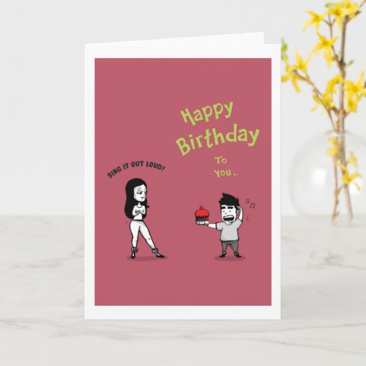 Quirky Karte (Gelbe Blume)