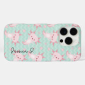 Quirky Kawaii Axolotl Pattern Case-Mate iPhone Hülle (Rückseite (Horizontal))