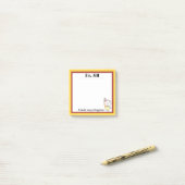 Quirky kawaii kitty Eis glücklich Post-it Klebezettel (Auf Schreibtisch)