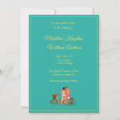 Quirky Kitschy Retro Photo Wedding Invitation Karte (Vorderseite)