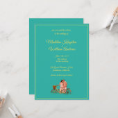 Quirky Kitschy Retro Photo Wedding Invitation Karte (Vorderseite/Rückseite Beispiel)