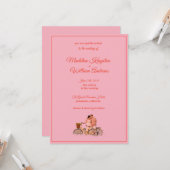 Quirky Kitschy Retro Photo Wedding Invitation Karte (Vorderseite/Rückseite Beispiel)