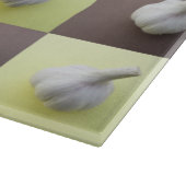 Quirky Knoblauchgrün und braun geprüft Schneidebrett (Ecke)