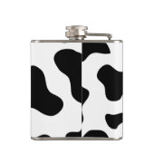 Quirky Kuh Pattern rosa Monogramm Flachmann (Rückseite)