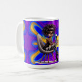 Quirky Lady Tattoo & Wine Memo Tasse (Vorderseite Links)