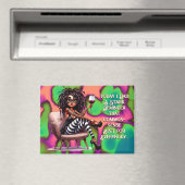 Quirky Lady Tattoos & Wine Commonsense Magnet (In Situ (Geschirrspüler))