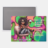 Quirky Lady Tattoos & Wine Commonsense Magnet (Vorderseite/Rückseite)