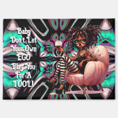 Quirky Lady Tattoos & Wine EGO Magnet (Vorderseite)