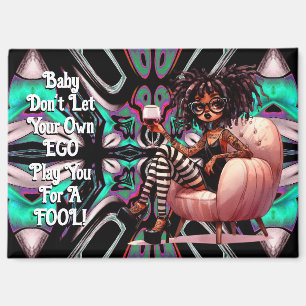 Quirky Lady Tattoos & Wine EGO Magnet