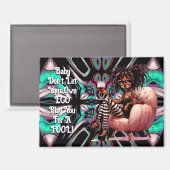 Quirky Lady Tattoos & Wine EGO Magnet (Vorderseite/Rückseite)