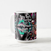 Quirky Lady Tattoos & Wine EGO Tasse (Vorderseite Links)