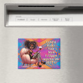 Quirky Lady Tattoos & Wine Karen Magnet (In Situ (Geschirrspüler))