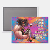 Quirky Lady Tattoos & Wine Karen Magnet (Vorderseite/Rückseite)