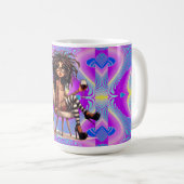 Quirky Lady Tattoos & Wine Light Tasse (VorderseiteRechts)