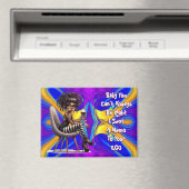 Quirky Lady Tattoos & Wine Memo Magnet (In Situ (Geschirrspüler))