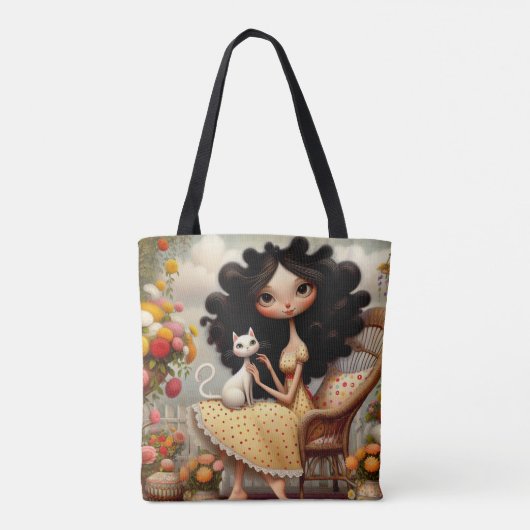 Quirky Lady Tote Bag Tasche (Rückseite)