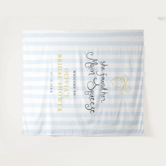 Quirky Lemon Main Squeeze Brautparty Empfang Wandteppich (Vorderseite (Horizontal))